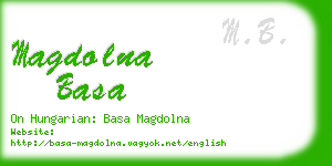 magdolna basa business card